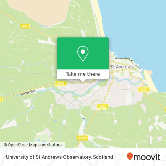 University of St Andrews Observatory map