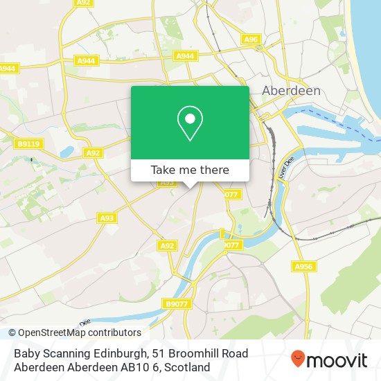 Baby Scanning Edinburgh, 51 Broomhill Road Aberdeen Aberdeen AB10 6 map