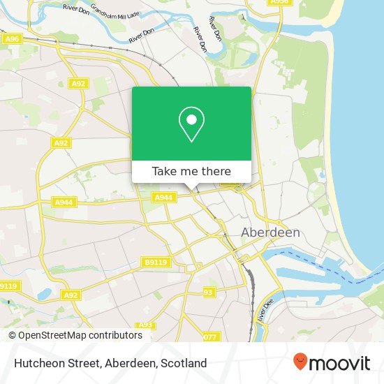 Hutcheon Street, Aberdeen map