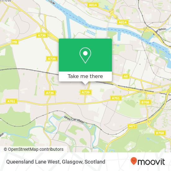Queensland Lane West, Glasgow map