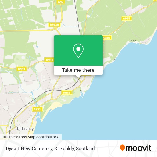 Dysart New Cemetery, Kirkcaldy map