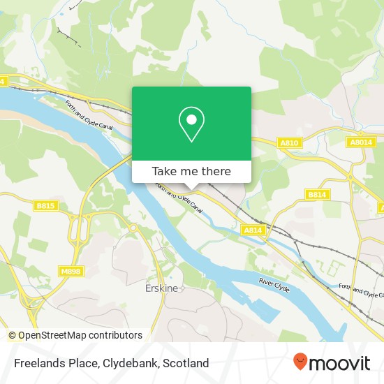 Freelands Place, Clydebank map
