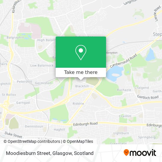 Moodiesburn Street, Glasgow map