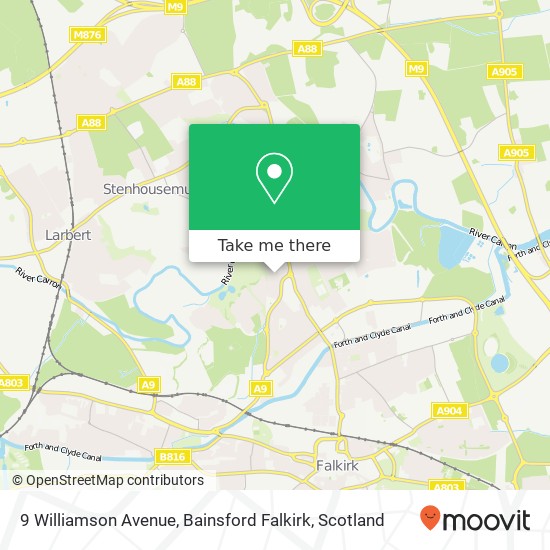 9 Williamson Avenue, Bainsford Falkirk map