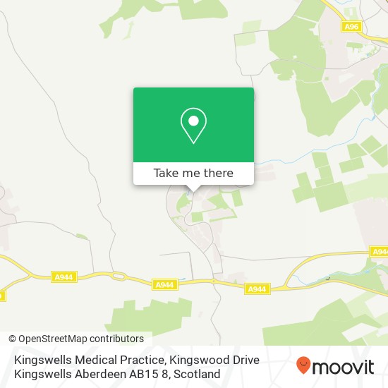 Kingswells Medical Practice, Kingswood Drive Kingswells Aberdeen AB15 8 map