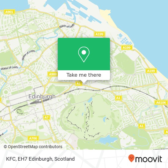 KFC, EH7 Edinburgh map