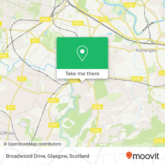 Broadwood Drive, Glasgow map