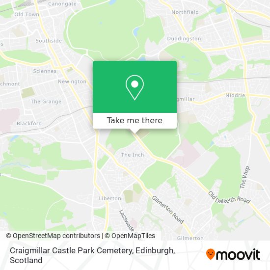 Craigmillar Castle Park Cemetery, Edinburgh map