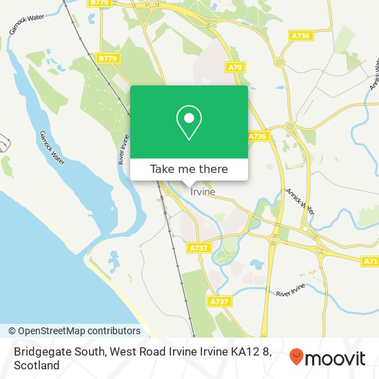 Bridgegate South, West Road Irvine Irvine KA12 8 map