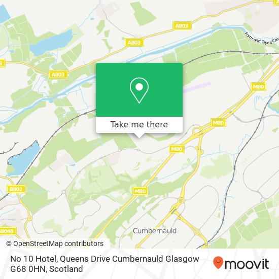 No 10 Hotel, Queens Drive Cumbernauld Glasgow G68 0HN map
