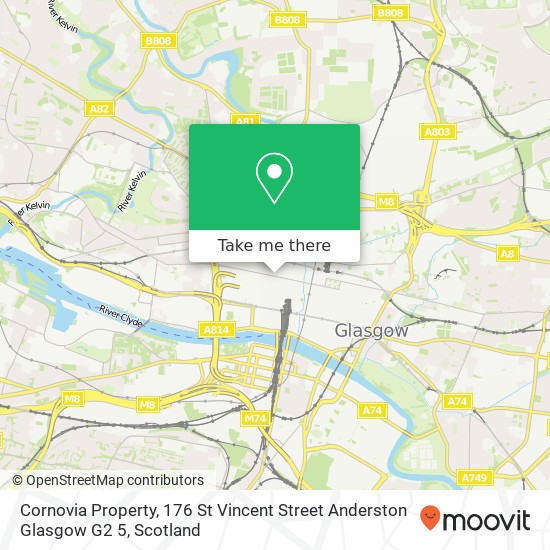 Cornovia Property, 176 St Vincent Street Anderston Glasgow G2 5 map