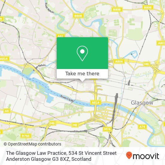 The Glasgow Law Practice, 534 St Vincent Street Anderston Glasgow G3 8XZ map