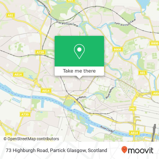 73 Highburgh Road, Partick Glasgow map