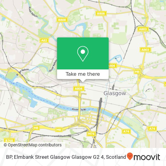 BP, Elmbank Street Glasgow Glasgow G2 4 map