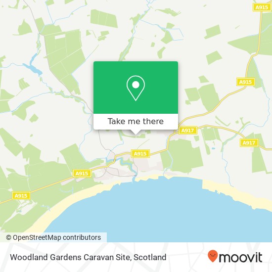 Woodland Gardens Caravan Site map