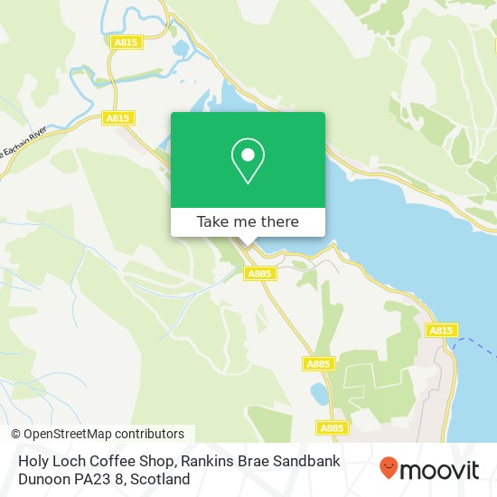 Holy Loch Coffee Shop, Rankins Brae Sandbank Dunoon PA23 8 map