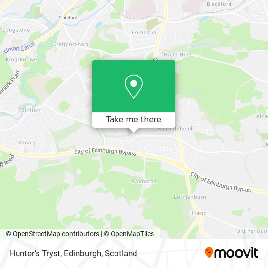 Hunter's Tryst, Edinburgh map