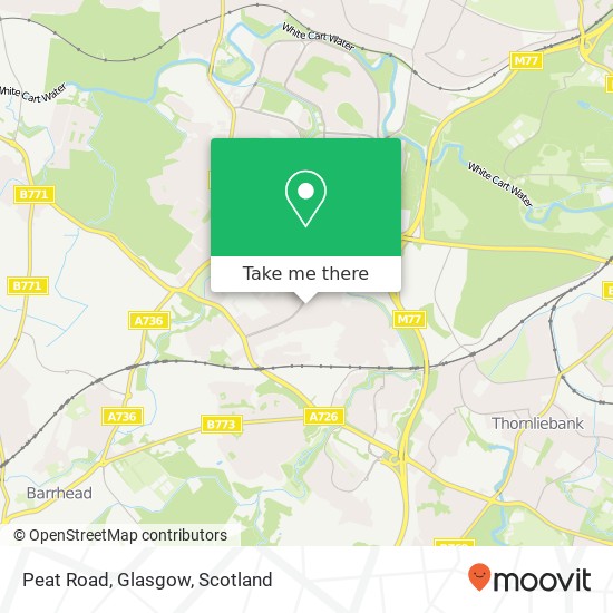 Peat Road, Glasgow map