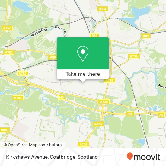 Kirkshaws Avenue, Coatbridge map