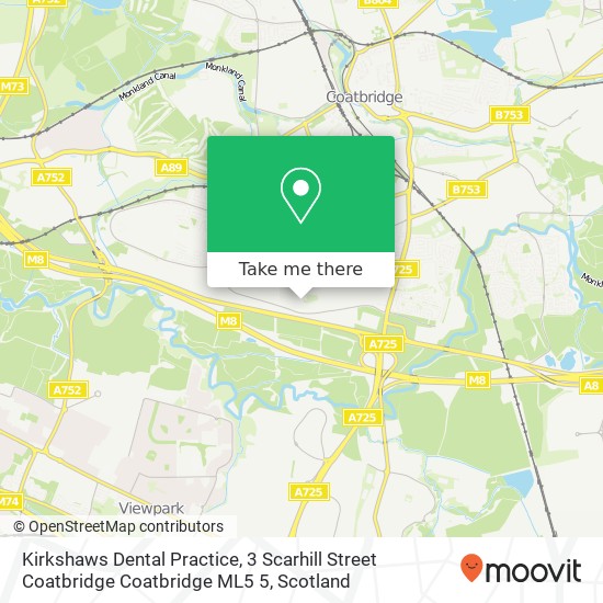 Kirkshaws Dental Practice, 3 Scarhill Street Coatbridge Coatbridge ML5 5 map