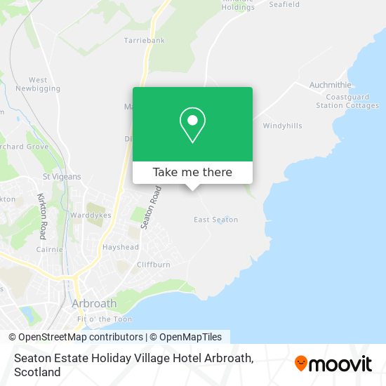Seaton Estate Holiday Village Hotel Arbroath map