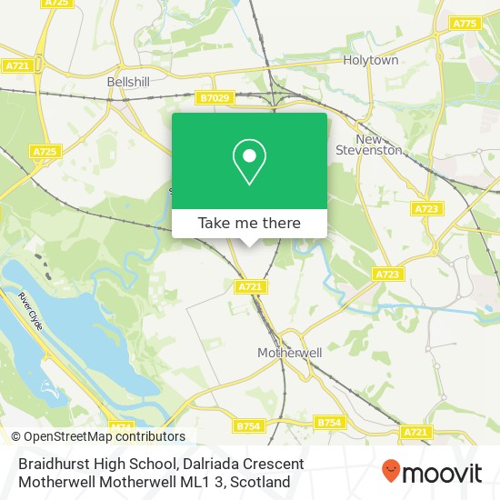 Braidhurst High School, Dalriada Crescent Motherwell Motherwell ML1 3 map