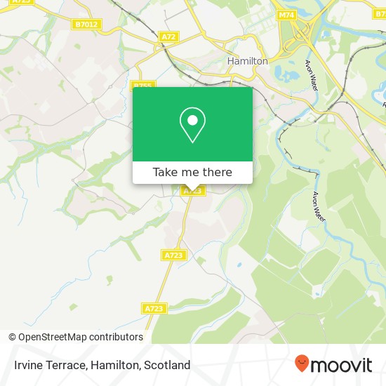 Irvine Terrace, Hamilton map