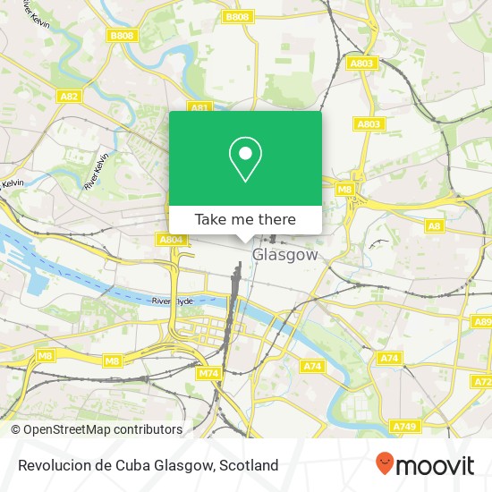 Revolucion de Cuba Glasgow map