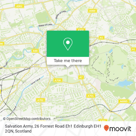 Salvation Army, 26 Forrest Road Eh1 Edinburgh EH1 2QN map