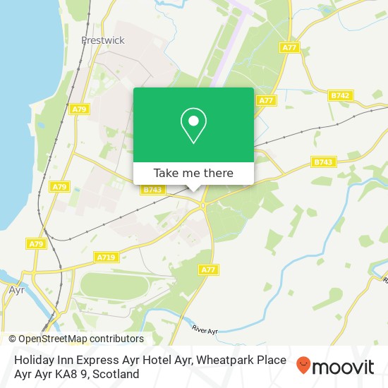 Holiday Inn Express Ayr Hotel Ayr, Wheatpark Place Ayr Ayr KA8 9 map