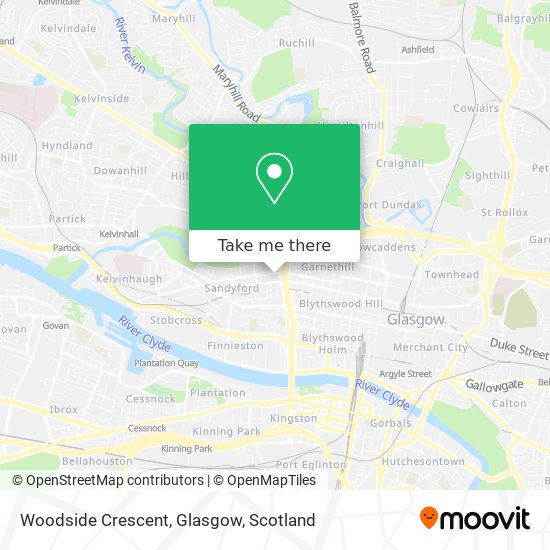 Woodside Crescent, Glasgow map