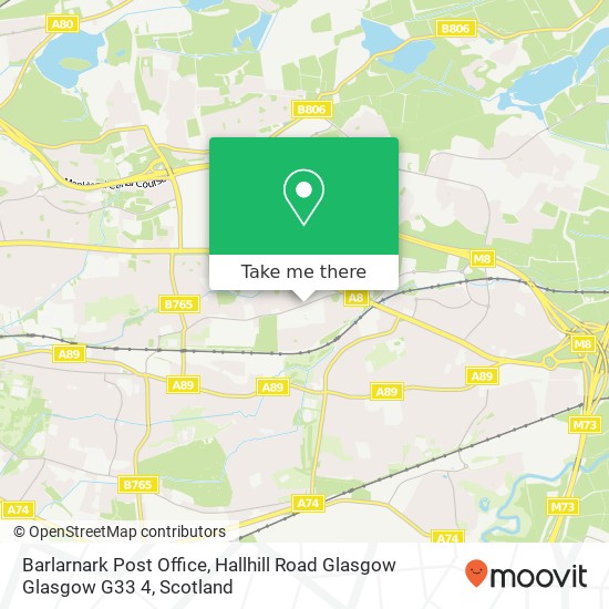 Barlarnark Post Office, Hallhill Road Glasgow Glasgow G33 4 map