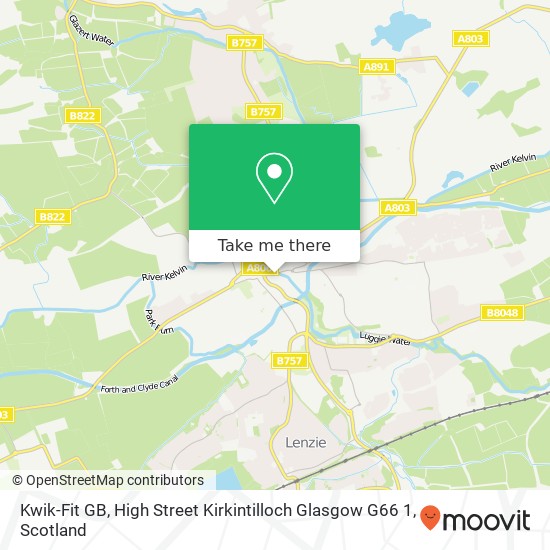 Kwik-Fit GB, High Street Kirkintilloch Glasgow G66 1 map