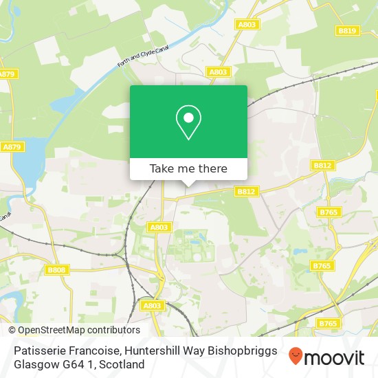 Patisserie Francoise, Huntershill Way Bishopbriggs Glasgow G64 1 map