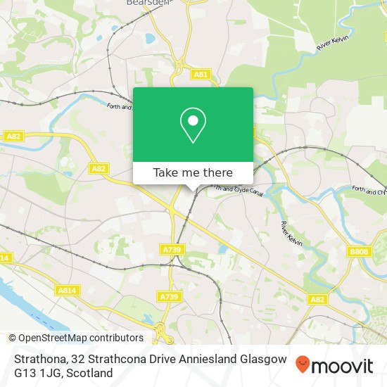 Strathona, 32 Strathcona Drive Anniesland Glasgow G13 1JG map