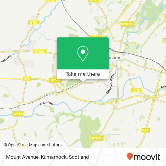 Mount Avenue, Kilmarnock map