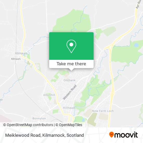 Meiklewood Road, Kilmarnock map