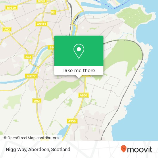 Nigg Way, Aberdeen map