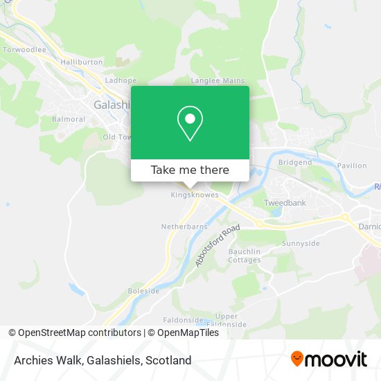 Archies Walk, Galashiels map