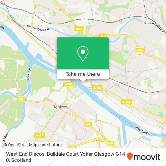 West End Discos, Bulldale Court Yoker Glasgow G14 0 map