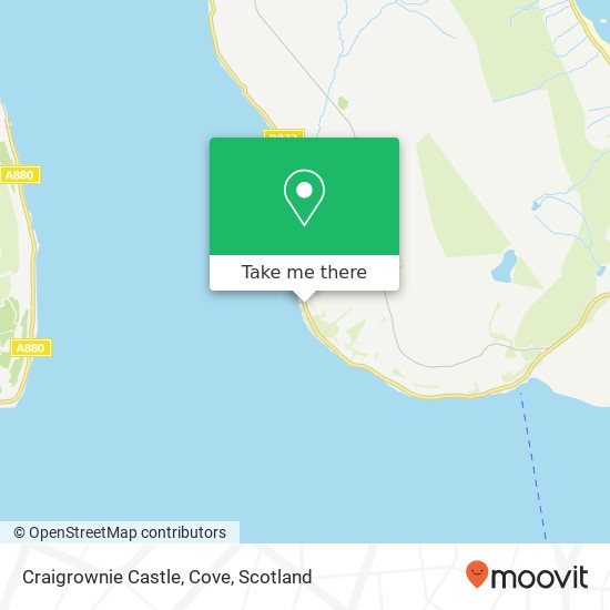 Craigrownie Castle, Cove map