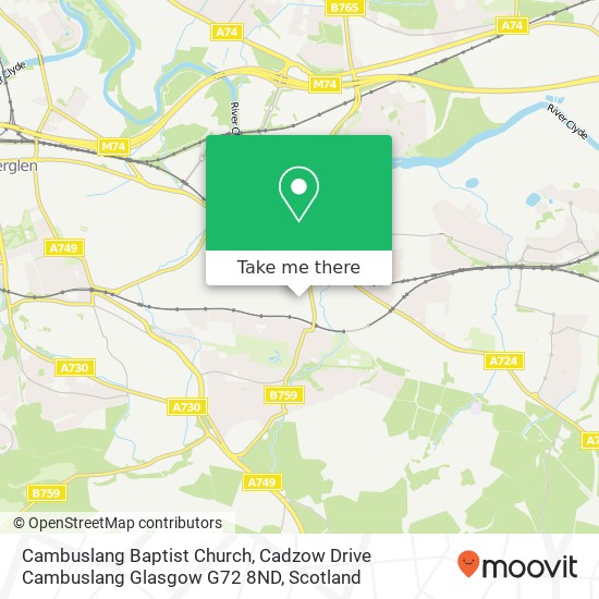 Cambuslang Baptist Church, Cadzow Drive Cambuslang Glasgow G72 8ND map