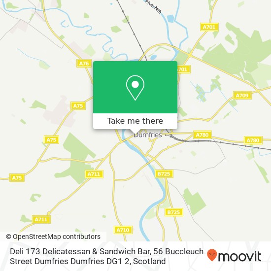 Deli 173 Delicatessan & Sandwich Bar, 56 Buccleuch Street Dumfries Dumfries DG1 2 map