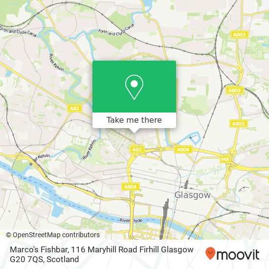 Marco's Fishbar, 116 Maryhill Road Firhill Glasgow G20 7QS map