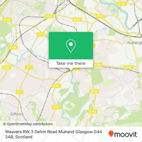 Weavers RW, 3 Delvin Road Muirend Glasgow G44 3AB map