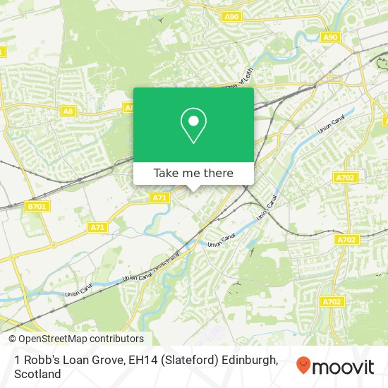 1 Robb's Loan Grove, EH14 (Slateford) Edinburgh map
