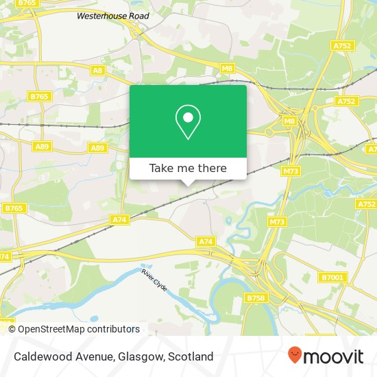 Caldewood Avenue, Glasgow map