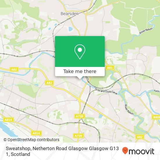 Sweatshop, Netherton Road Glasgow Glasgow G13 1 map