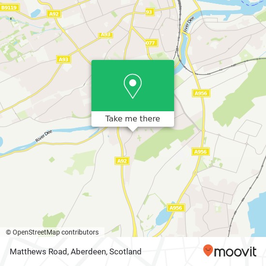 Matthews Road, Aberdeen map