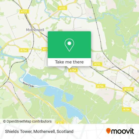 Shields Tower, Motherwell map